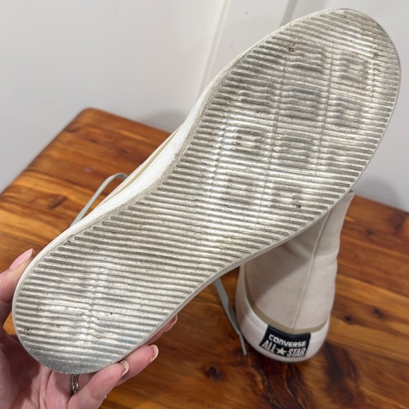 Converse High All Star Beige Two Toned Hi Top Sneakers - Picture 5 of 7